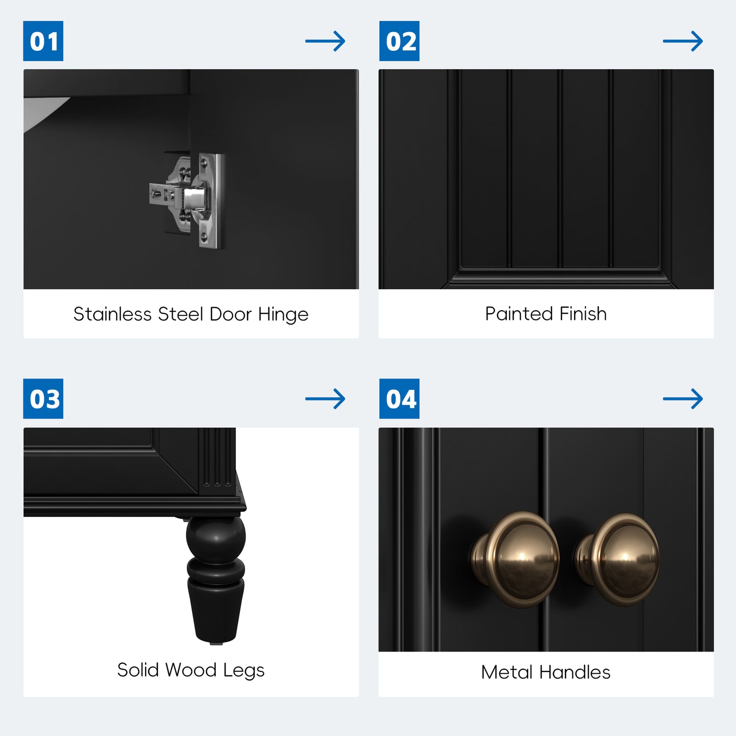 VanityFus 20-in Black Bathroom Vanity Single Sink Combo Ceramic Top 2 doors 1 drawer Undermount