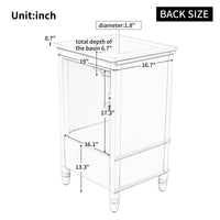 VanityFus 20-in White Bathroom Vanity Single Sink Combo Ceramic Top 2 doors 1 drawer Undermount