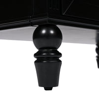 VanityFus 36-in Black Bathroom Vanity Single Sink Combo Ceramic Top 2 doors 2 drawers Undermount
