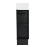 VanityFus 18.6-in Black Bathroom Vanity Single Sink Combo Undermount with Ceramic Top 1 door