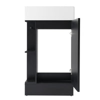 VanityFus 18.6-in Black Bathroom Vanity Single Sink Combo Undermount with Ceramic Top 1 door