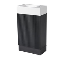 VanityFus 18.6-in Black Bathroom Vanity Single Sink Combo Undermount with Ceramic Top 1 door