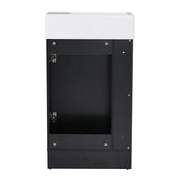 VanityFus 18.6-in Black Bathroom Vanity Single Sink Combo Undermount with Ceramic Top 1 door