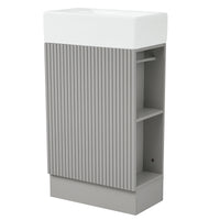 VanityFus 18.6-in Gray Bathroom Vanity Single Sink Combo Undermount with Ceramic Top 1 door