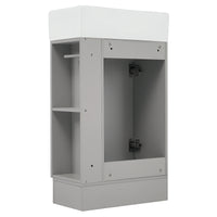 VanityFus 18.6-in Gray Bathroom Vanity Single Sink Combo Undermount with Ceramic Top 1 door