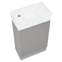 VanityFus 18.6-in Gray Bathroom Vanity Single Sink Combo Undermount with Ceramic Top 1 door