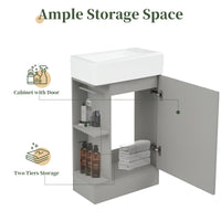 VanityFus 18.6-in Gray Bathroom Vanity Single Sink Combo Undermount with Ceramic Top 1 door