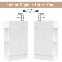 VanityFus 18.6-in White Bathroom Vanity Single Sink Combo Undermount with Ceramic Top 1 door