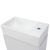 VanityFus 18.6-in White Bathroom Vanity Single Sink Combo Undermount with Ceramic Top 1 door