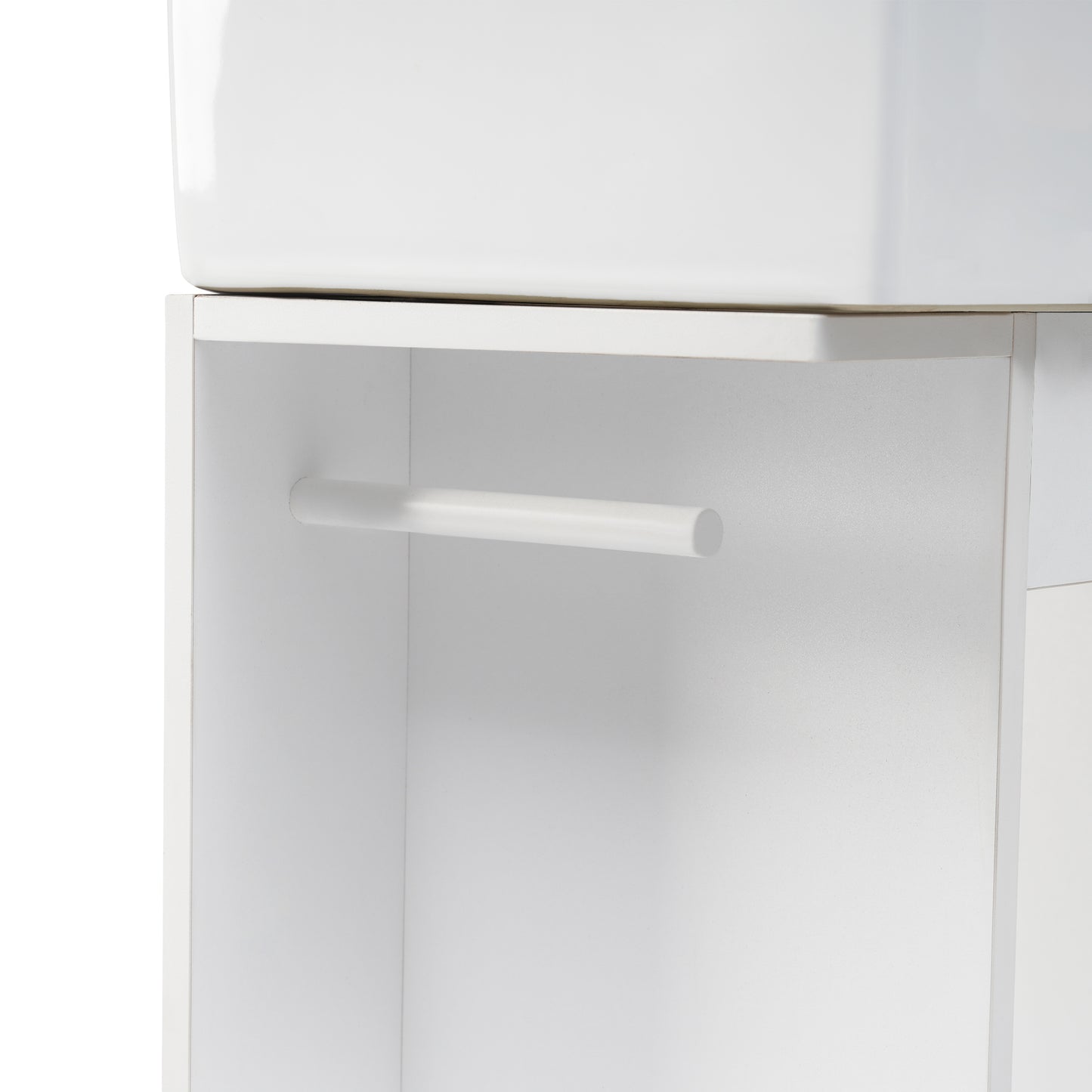 VanityFus 18.6-in White Bathroom Vanity Single Sink Combo Undermount with Ceramic Top 1 door