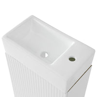 VanityFus 18.6-in White Bathroom Vanity Single Sink Combo Undermount with Ceramic Top 1 door
