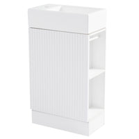VanityFus 18.6-in White Bathroom Vanity Single Sink Combo Undermount with Ceramic Top 1 door