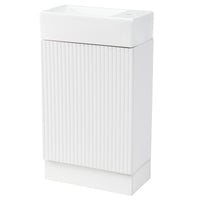 VanityFus 18.6-in White Bathroom Vanity Single Sink Combo Undermount with Ceramic Top 1 door