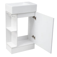 VanityFus 18.6-in White Bathroom Vanity Single Sink Combo Undermount with Ceramic Top 1 door