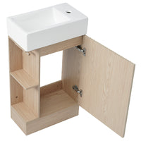 VanityFus 18.6-in Wood Bathroom Vanity Single Sink Combo Undermount with Ceramic Top 1 door