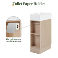 VanityFus 18.6-in Wood Bathroom Vanity Single Sink Combo Undermount with Ceramic Top 1 door