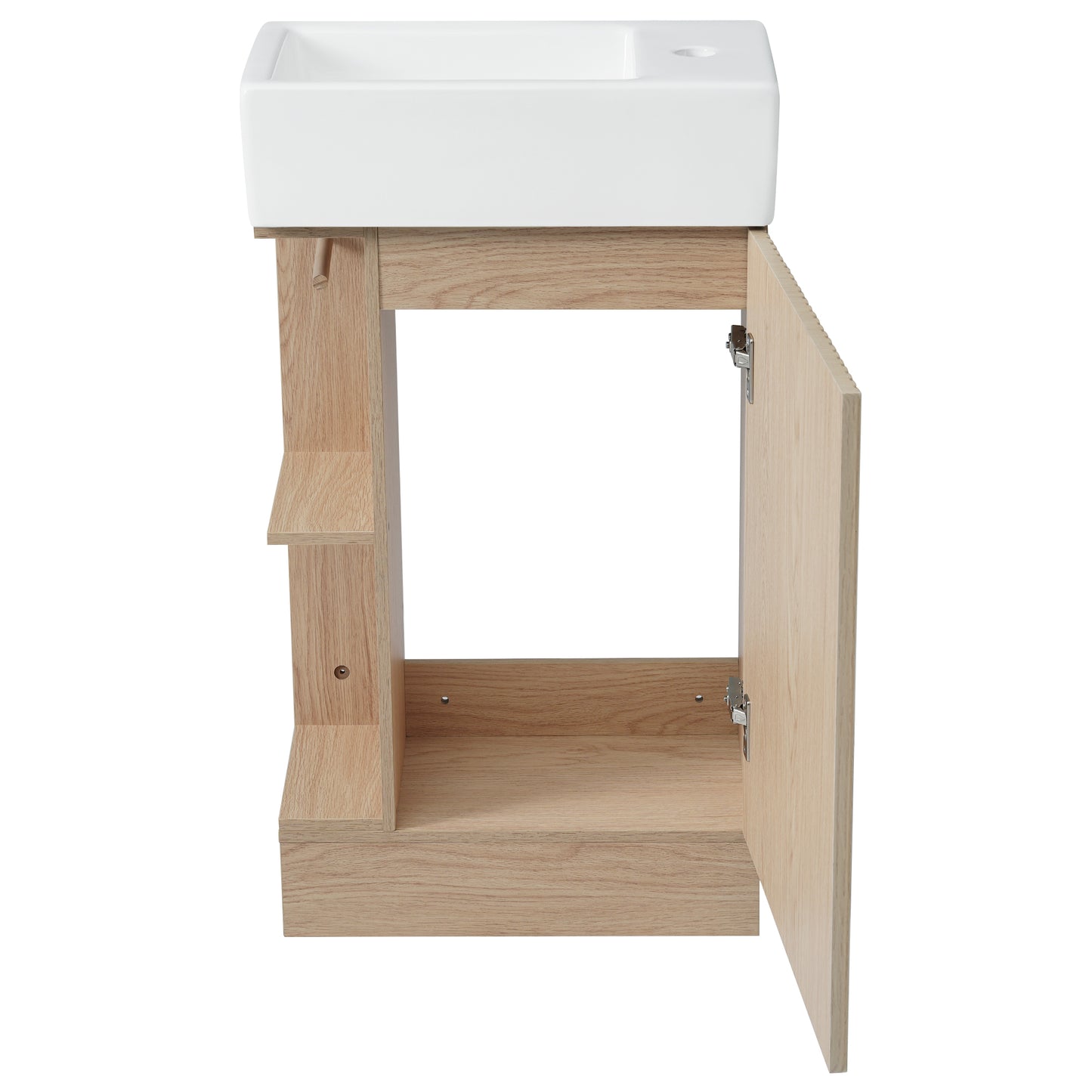VanityFus 18.6-in Wood Bathroom Vanity Single Sink Combo Undermount with Ceramic Top 1 door