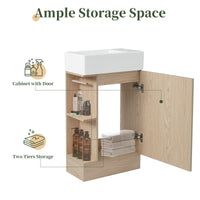 VanityFus 18.6-in Wood Bathroom Vanity Single Sink Combo Undermount with Ceramic Top 1 door