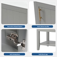 VanityFus 20-in Gray Bathroom Vanity Single Sink Combo Ceramic Top 1 Soft Close Door Undermount