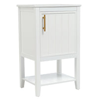 VanityFus 20-in White Bathroom Vanity Single Sink Combo Ceramic Top 1 Soft Close Door Undermount