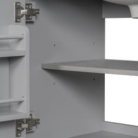 VanityFus 28.6-in Gray Bathroom Vanity Single Sink Combo Undermount with Ceramic Top 2 doors 1 drawer