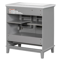VanityFus 28.6-in Gray Bathroom Vanity Single Sink Combo Undermount with Ceramic Top 2 doors 1 drawer