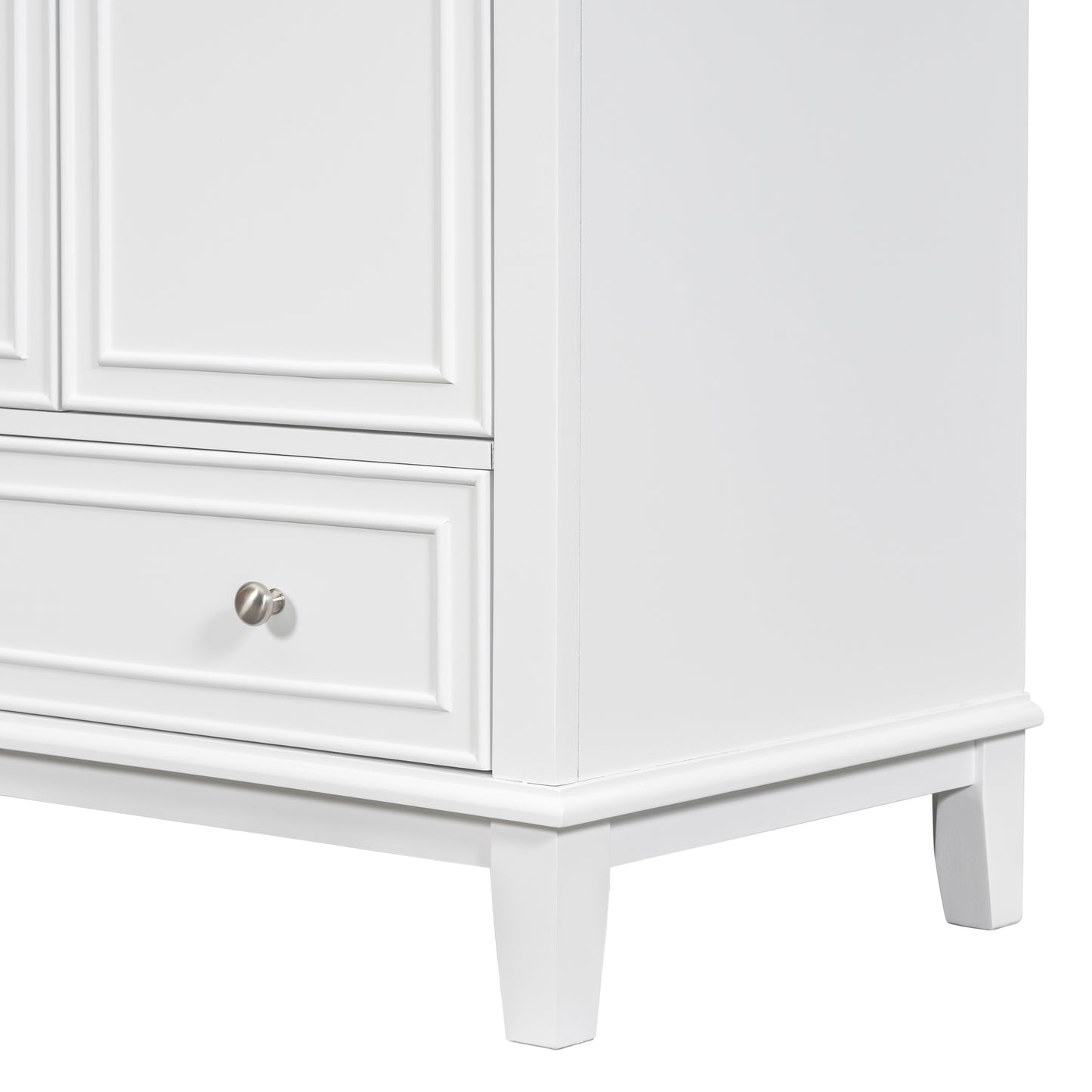VanityFus 28.6-in White Bathroom Vanity Single Sink Combo Undermount with Ceramic Top 2 doors 1 drawer