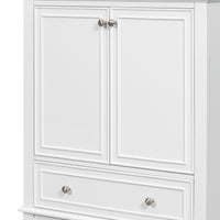 VanityFus 28.6-in White Bathroom Vanity Single Sink Combo Undermount with Ceramic Top 2 doors 1 drawer