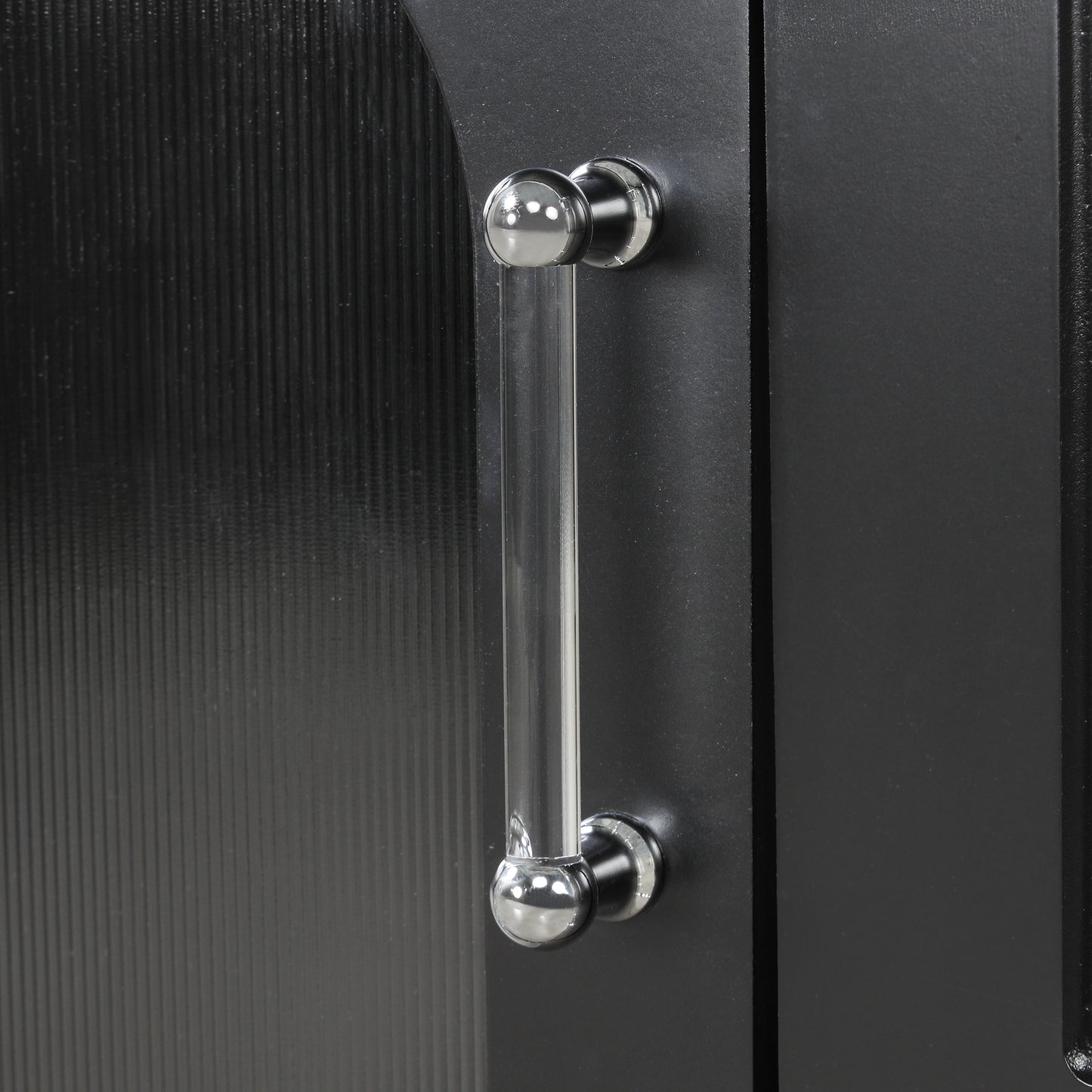 VanityFus 24-in Black Bathroom Vanity Single Sink Combo Ceramic Top 1  Glass door 2 drawers Undermount Adjustable Shelves