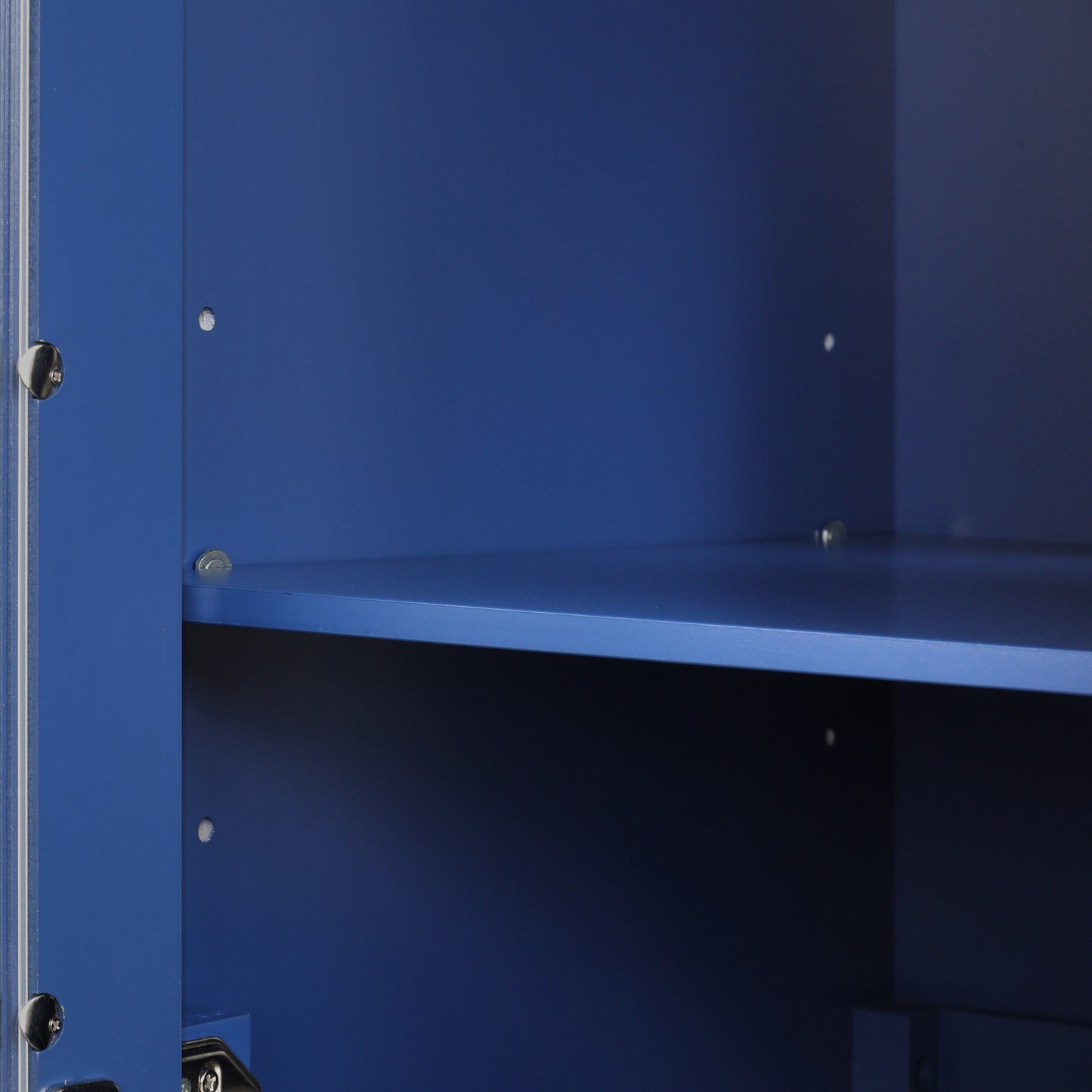 VanityFus 24-in Blue Bathroom Vanity Single Sink Combo Ceramic Top 1  Glass door 2 drawers Undermount Adjustable Shelves