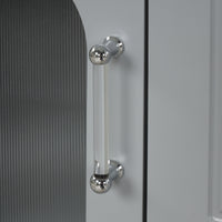 VanityFus 24-in Gray Bathroom Vanity Single Sink Combo Ceramic Top 1  Glass door 2 drawers Undermount Adjustable Shelves