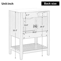 VanityFus 24-in Black Bathroom Vanity Single Sink Combo Ceramic Top 1 door Undermount