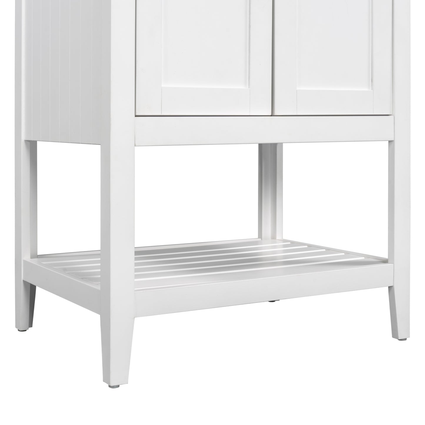 VanityFus 24-in White Bathroom Vanity Single Sink Combo Ceramic Top 1 door Undermount