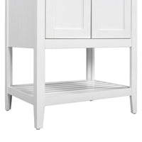 VanityFus 24-in White Bathroom Vanity Single Sink Combo Ceramic Top 1 door Undermount