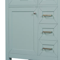 VanityFus 18.6-in Green Bathroom Vanity Single Sink Combo Undermount with Ceramic Top 1 door 3 drawers