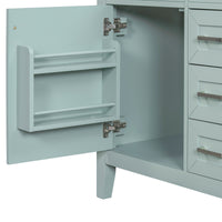 VanityFus 18.6-in Green Bathroom Vanity Single Sink Combo Undermount with Ceramic Top 1 door 3 drawers