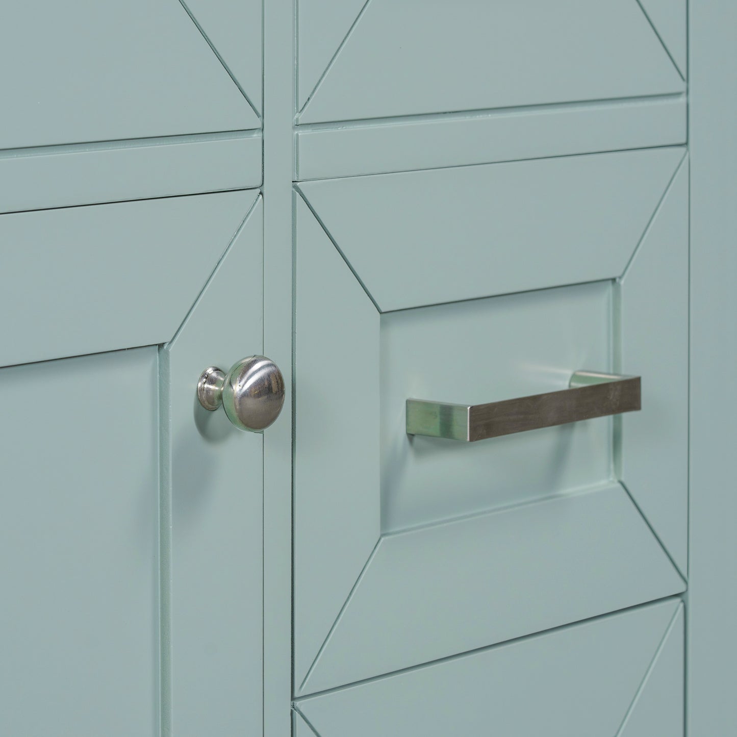 VanityFus 18.6-in Green Bathroom Vanity Single Sink Combo Undermount with Ceramic Top 1 door 3 drawers