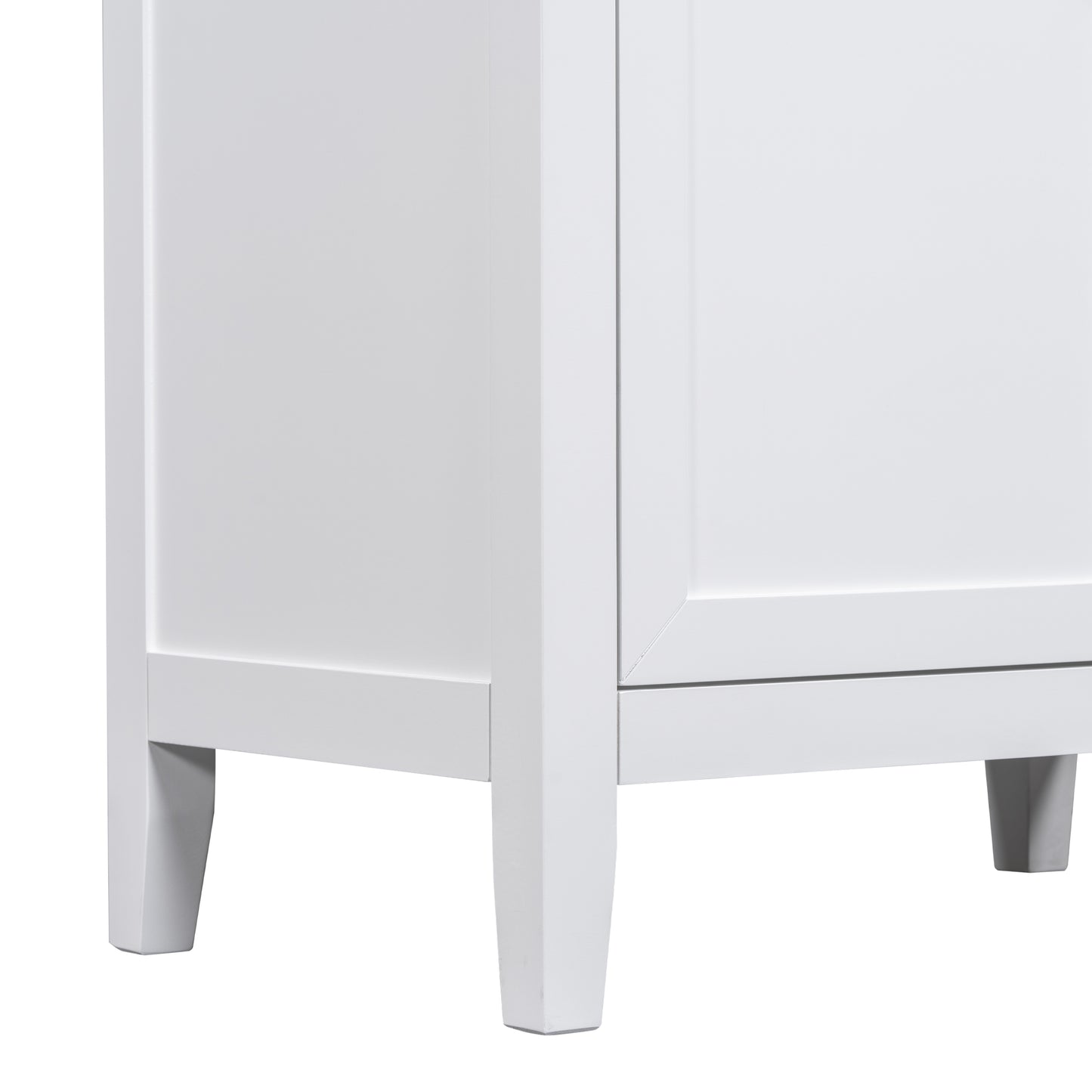 VanityFus 18.6-in White Bathroom Vanity Single Sink Combo Undermount with Ceramic Top 1 door 3 drawers