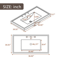 VanityFus 28.6-in White Bathroom Vanity Single Sink Combo Undermount with Ceramic Top 2 doors 3 drawers
