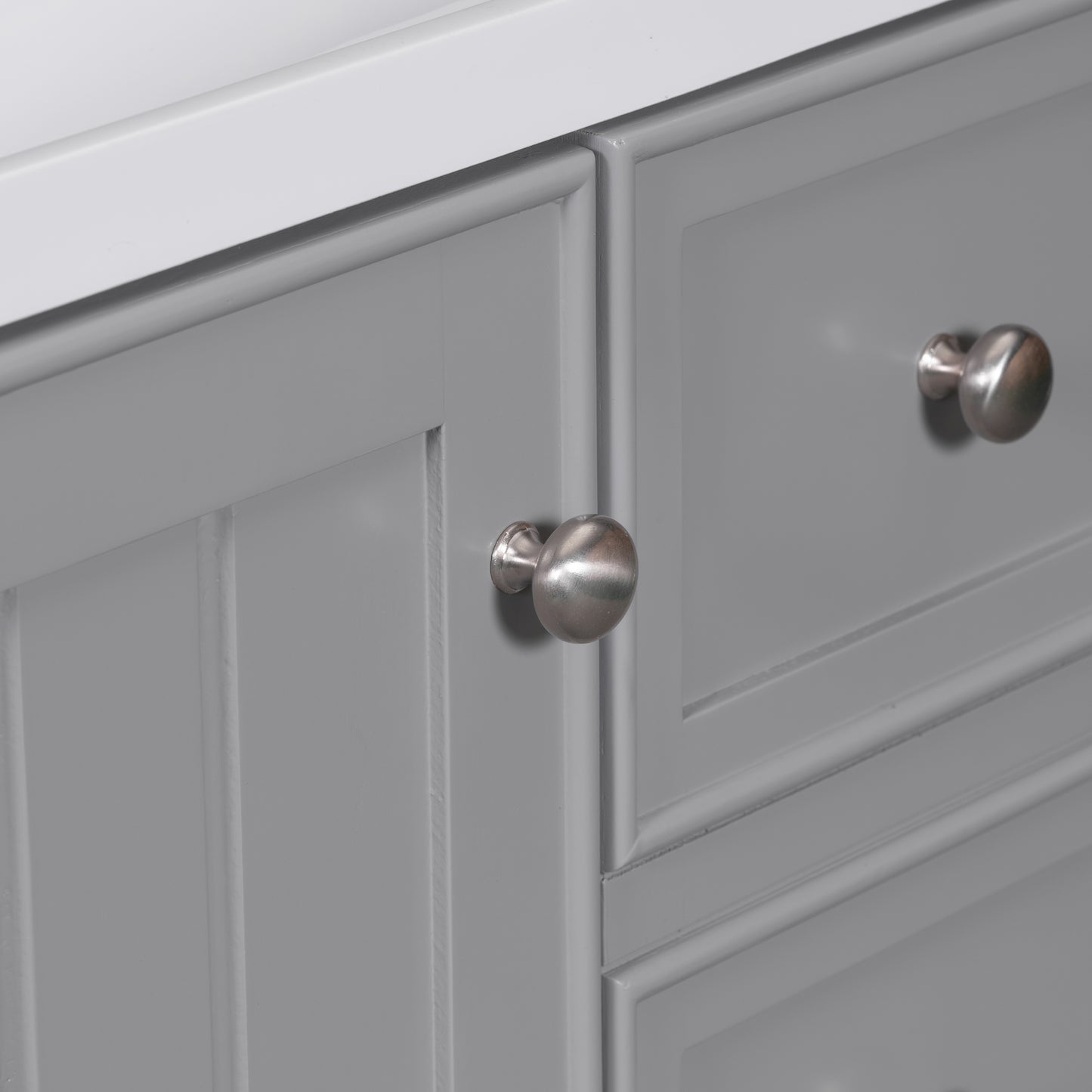 VanityFus 18.6-in Gray Bathroom Vanity Single Sink Combo Undermount with Ceramic Top 1 door 3 drawers Adjustable Shelves