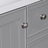 VanityFus 18.6-in Gray Bathroom Vanity Single Sink Combo Undermount with Ceramic Top 1 door 3 drawers Adjustable Shelves
