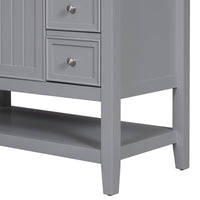 VanityFus 18.6-in Gray Bathroom Vanity Single Sink Combo Undermount with Ceramic Top 1 door 3 drawers Adjustable Shelves