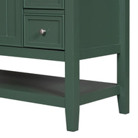 VanityFus 18.6-in Green Bathroom Vanity Single Sink Combo Undermount with Ceramic Top 1 door 3 drawers Adjustable Shelves