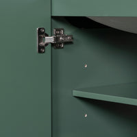 VanityFus 18.6-in Green Bathroom Vanity Single Sink Combo Undermount with Ceramic Top 1 door 3 drawers Adjustable Shelves
