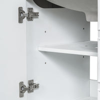VanityFus 18.6-in White Bathroom Vanity Single Sink Combo Undermount with Ceramic Top 1 door 3 drawers Adjustable Shelves