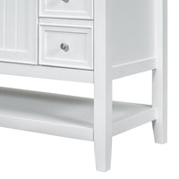 VanityFus 18.6-in White Bathroom Vanity Single Sink Combo Undermount with Ceramic Top 1 door 3 drawers Adjustable Shelves