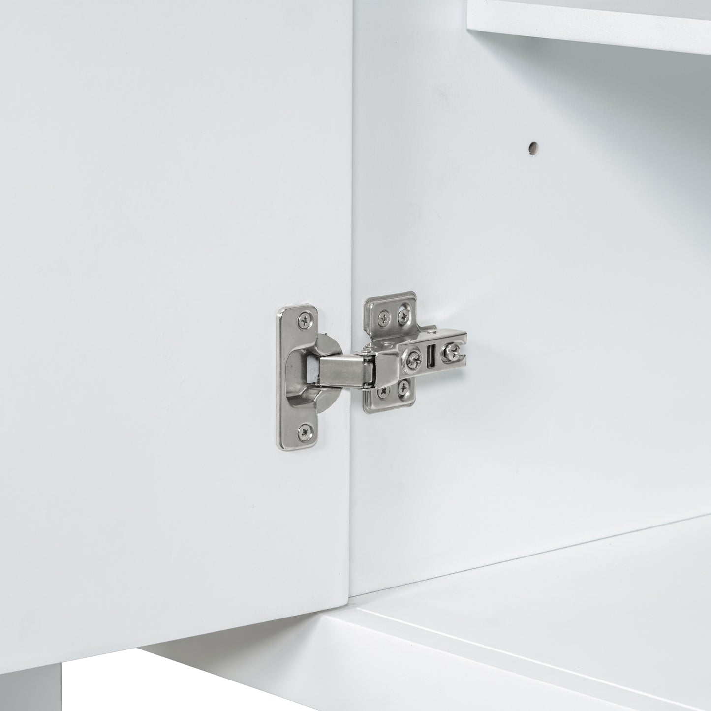 VanityFus 18.6-in White Bathroom Vanity Single Sink Combo Undermount with Ceramic Top 1 door 3 drawers Adjustable Shelves