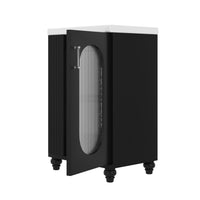 VanityFus 20-in Black Bathroom Vanity Single Sink Combo Ceramic Top 1 Soft Close Door Undermount Adjustable Shelves