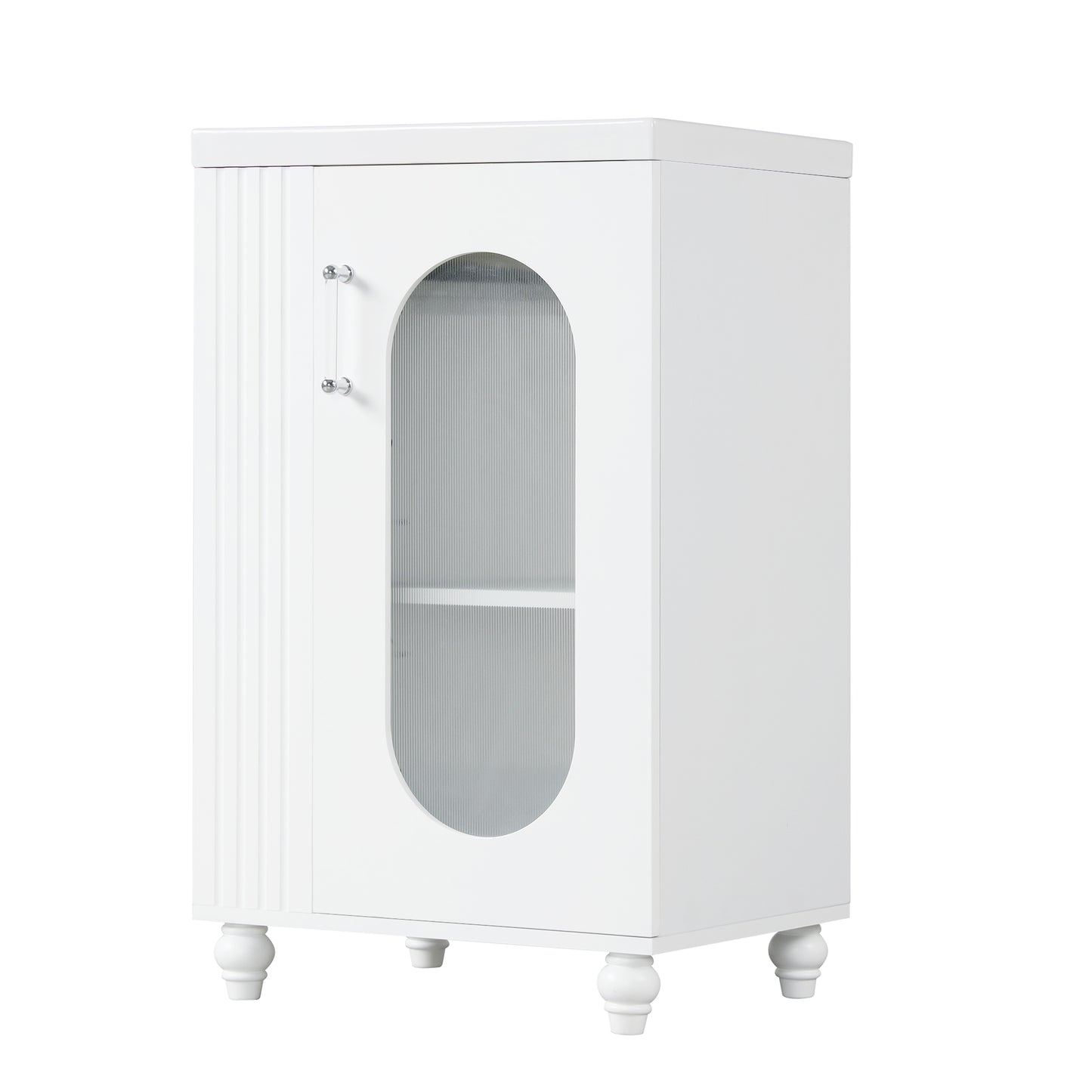 VanityFus 20-in White Bathroom Vanity Single Sink Combo Ceramic Top 1 Soft Close Door Undermount Adjustable Shelves