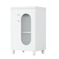 VanityFus 20-in White Bathroom Vanity Single Sink Combo Ceramic Top 1 Soft Close Door Undermount Adjustable Shelves